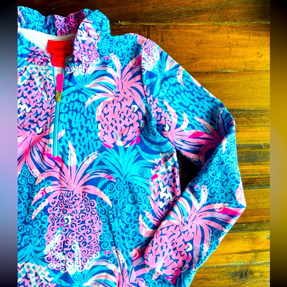 Lilly Pulitzer Little Skipper Borealis Blue Tropic Down Low Dress - Picture 4 of 8
